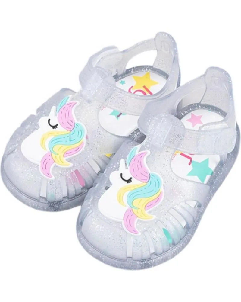 Sandalias IGOR  de Niña S10279 TOBBY GLITTER UNICORNIO  TRANSPARENTE