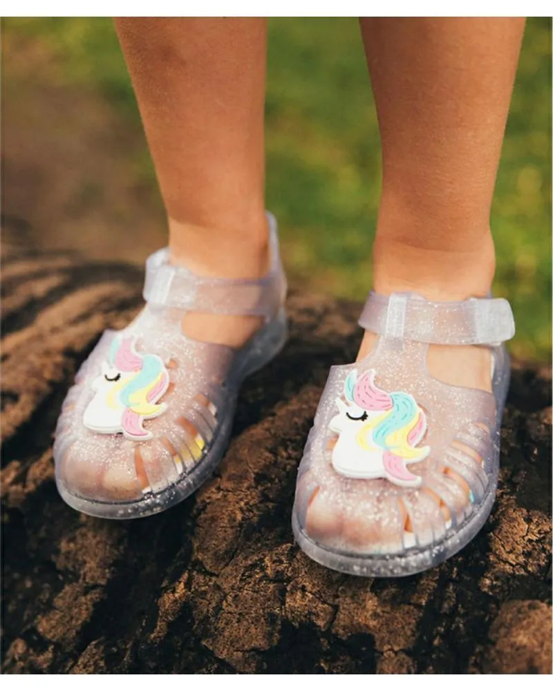 Sandalias IGOR  de Niña S10279 TOBBY GLITTER UNICORNIO  TRANSPARENTE